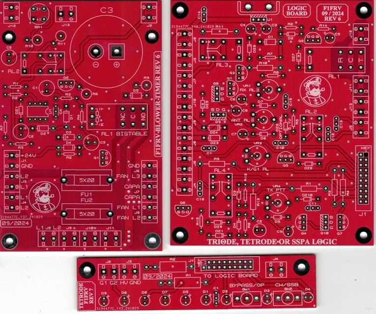 Printed Circuit Boards for Amplifiers with Power Tetrodes