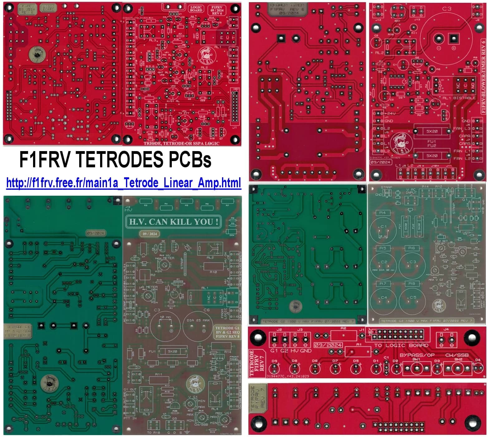 Printed Circuit Boards for Amplifiers with Power Tetrodes