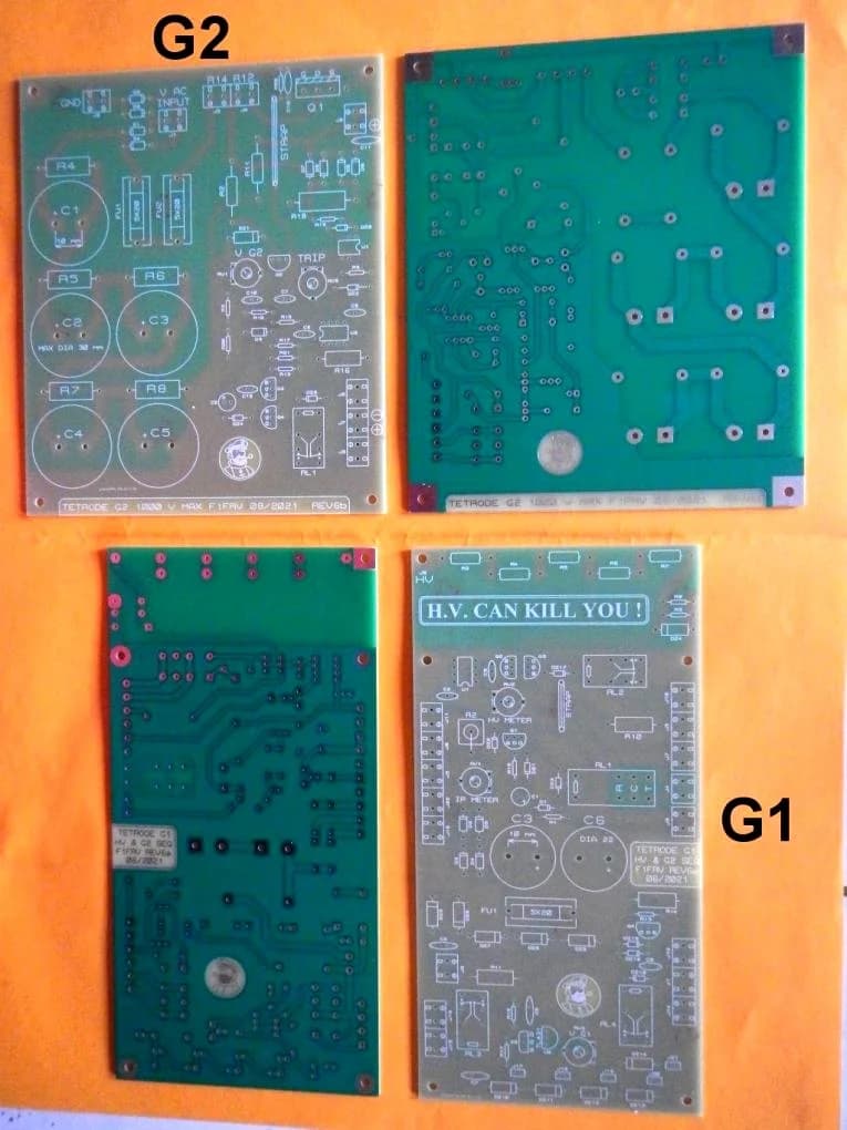 Printed Circuit Boards for Amplifiers with Power Tetrodes